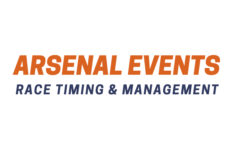 Arsenal Events Race Timing & Management logo, official race timing provider for the Fallen Heroes 5 Miler in Fredericksburg, Virginia.
